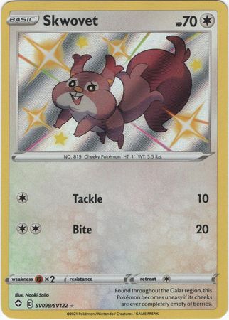 Karta Pokémon - Shining Fates - SV099/SV122 - Skwovet