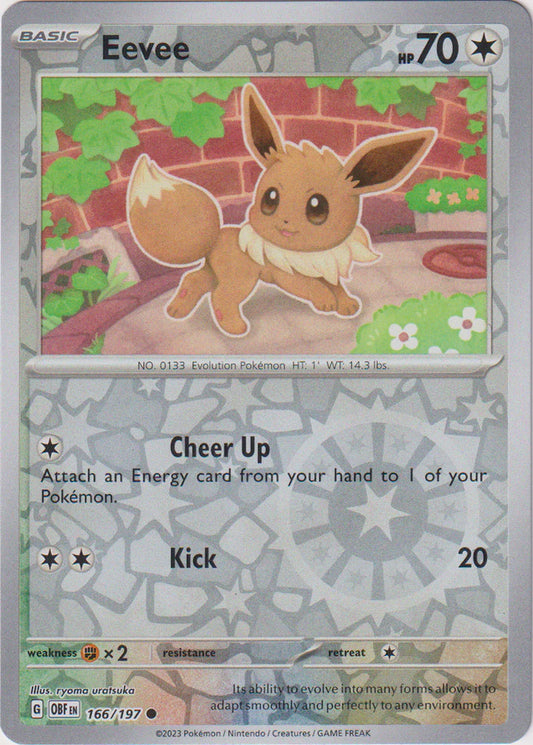 Karta Pokémon - Obsidian Flames - 166/197 - Eevee (Reverse Holo)