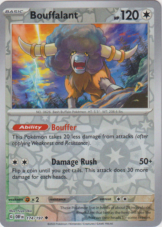 Karta Pokémon - Obsidian Flames - 174/197 - Bouffalant (Reverse Holo)