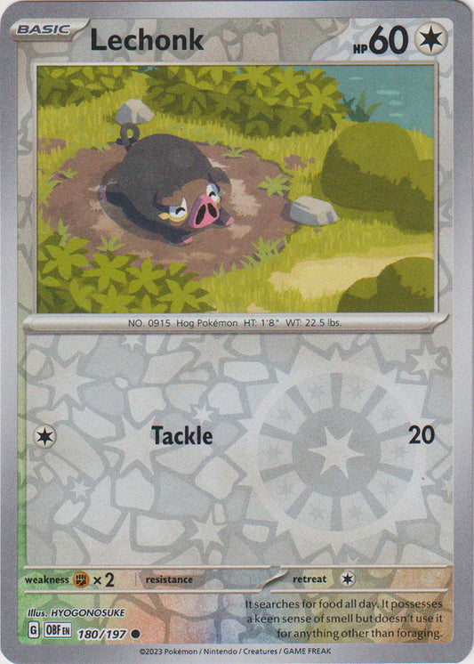 Karta Pokémon - Obsidian Flames - 180/197 - Lechonk (Reverse Holo)