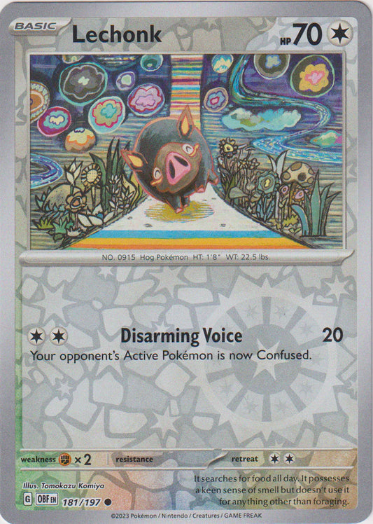 Karta Pokémon - Obsidian Flames - 181/197 - Lechonk (Reverse Holo)