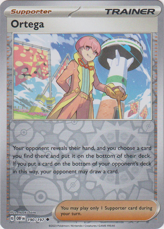 Karta Pokémon - Obsidian Flames - 190/197 - Ortega (Reverse Holo)