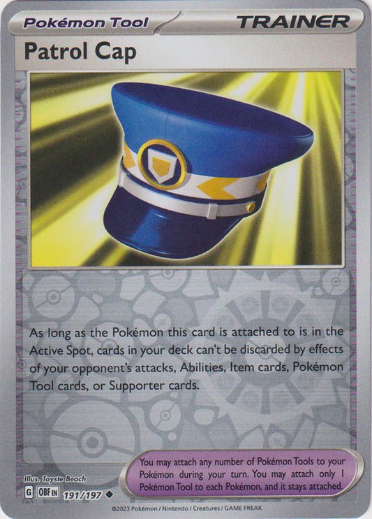Karta Pokémon - Obsidian Flames - 191/197 - Patrol Cap (Reverse Holo)