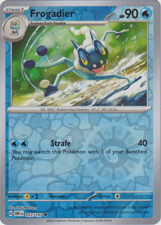 Karta Pokémon - Obsidian Flames - 057/197 - Frogadier (Reverse Holo)