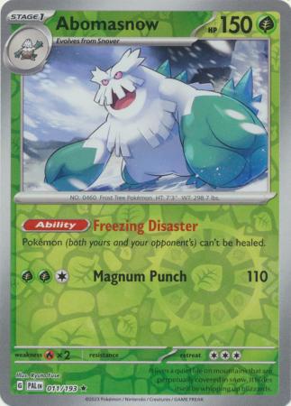 Karta Pokémon - Paldea Evolved - 011/193 - Abomasnow (Reverse Holo)