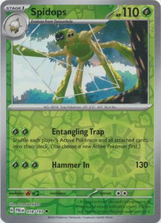 Karta Pokémon - Paldea Evolved - 018/193 - Spidops (Reverse Holo)