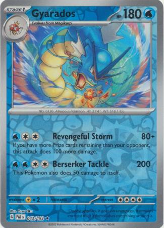 Karta Pokémon - Paldea Evolved - 043/193 - Gyarados (Reverse Holo)