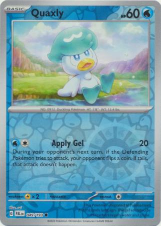 Karta Pokémon - Paldea Evolved - 049/193 - Quaxly (Reverse Holo)