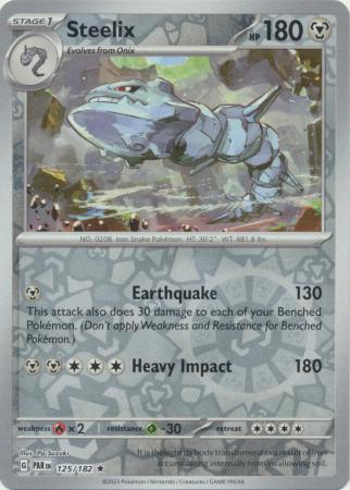 Karta Pokémon - Paradox Rift - 125/182 - Steelix (Reverse Holo)