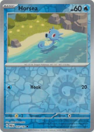 Karta Pokémon - Paradox Rift - 030/182 - Horsea (Reverse Holo)