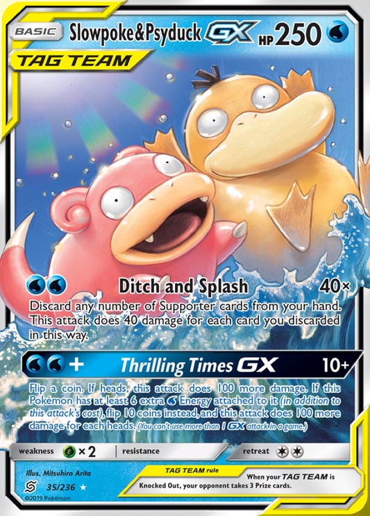 Unified Minds - 035/236 - Slowpoke & Psyduck GX (Tag Team)