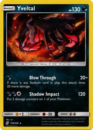 Karta Pokémon - Unified Minds - 139/236 - Yveltal (Holo)