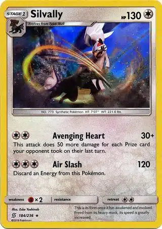 Karta Pokémon - Unified Minds - 184/236 - Silvally (Holo)