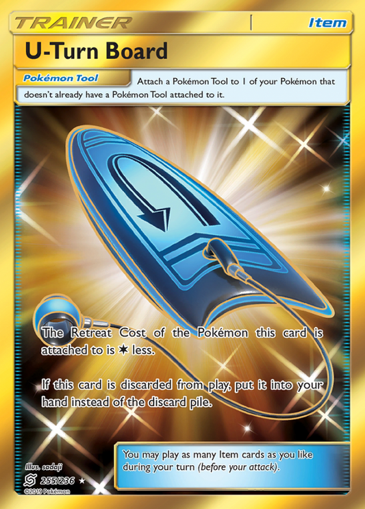 Karta Pokémon - Unified Minds - 255/236 - U-Turn Board (złota)