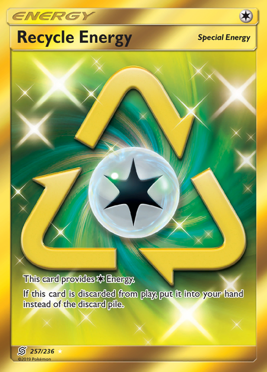 Karta Pokémon - Unified Minds - 257/236 - Recycle Energy (złota)