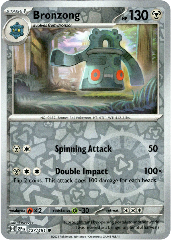 Karta Pokémon - Surging Sparks - 127/191 - Bronzong (Reverse Holo)