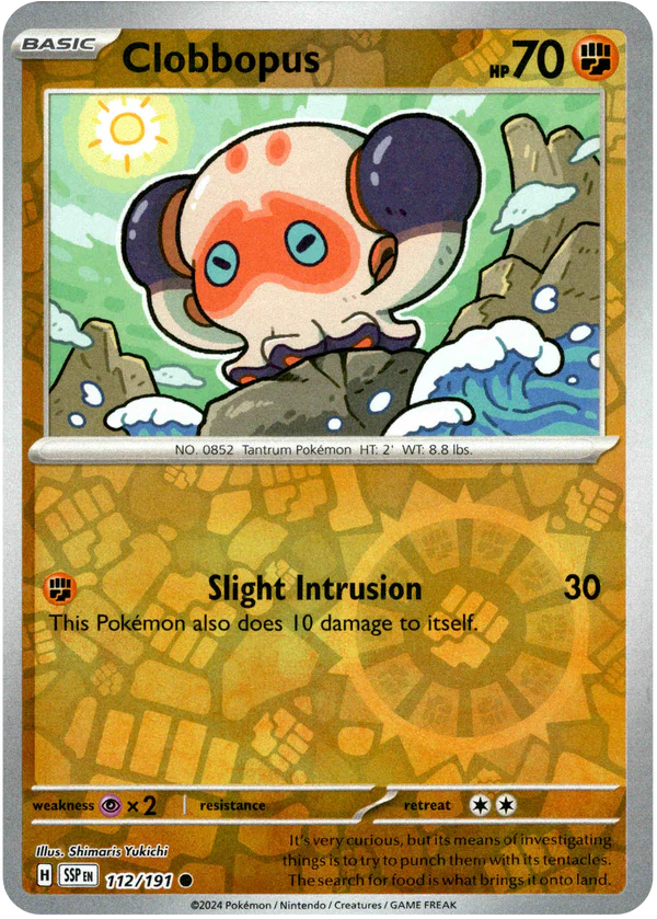 Karta Pokémon - Surging Sparks - 112/191 - Clobbopus (Reverse Holo)