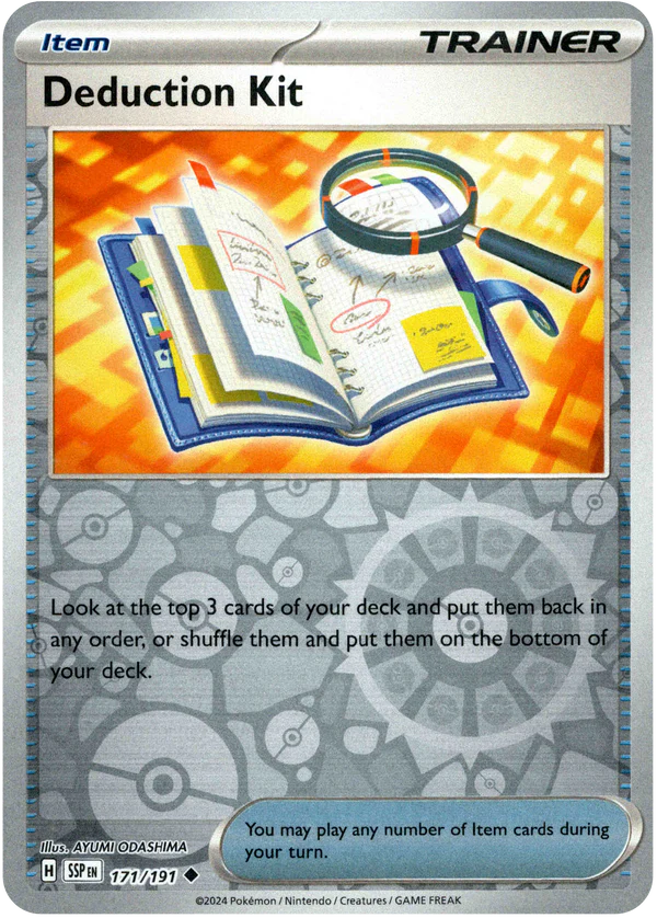 Karta Pokémon - Surging Sparks - 171/191 - Deduction Kit (Reverse Holo)