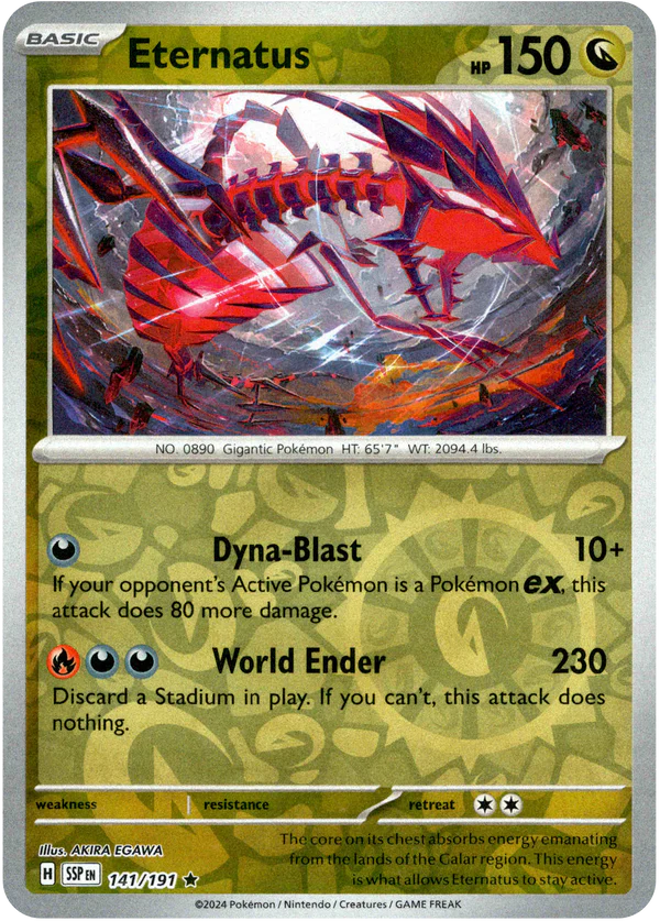 Karta Pokémon - Surging Sparks - 141/191 - Eternatus (Reverse Holo)