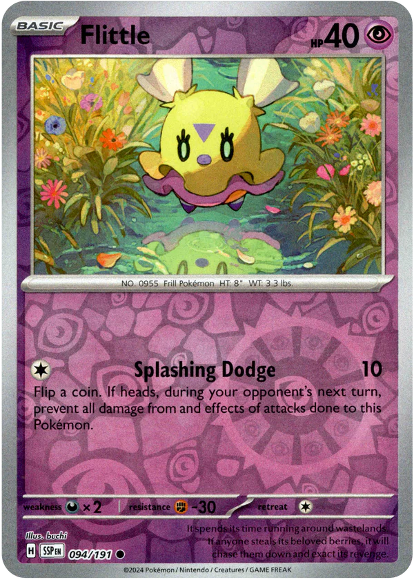 Karta Pokémon - Surging Sparks - 094/191 - Flittle (Reverse Holo)