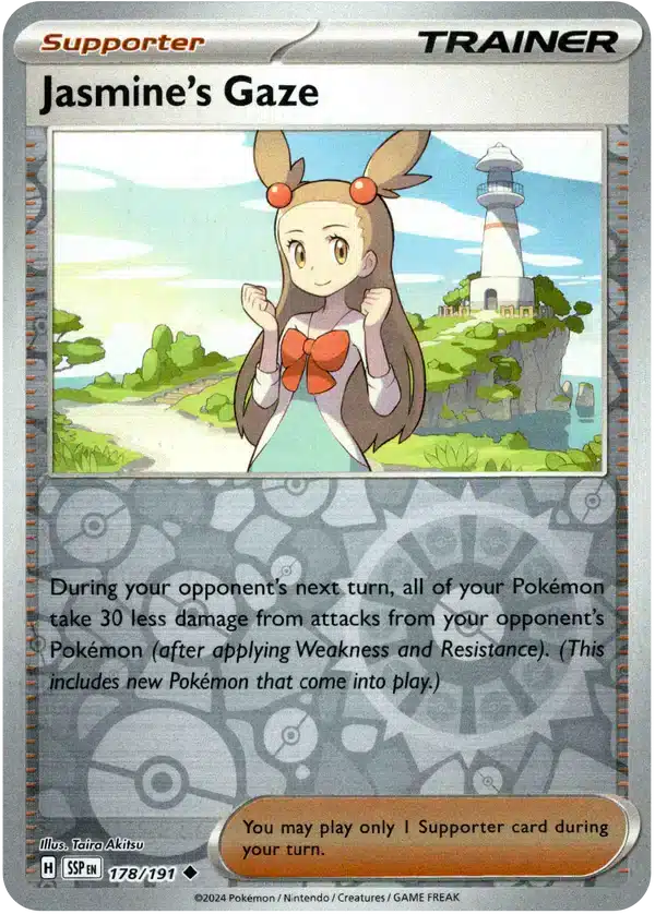 Karta Pokémon - Surging Sparks - 178/191 - Jasmine's Gaze (Reverse Holo)