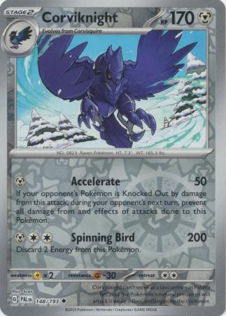 Karta Pokémon - Paldea Evolved - 148/193 - Corviknight (Reverse Holo)