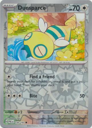 Karta Pokémon - Paldea Evolved - 156/193 - Dunsparce (Reverse Holo)