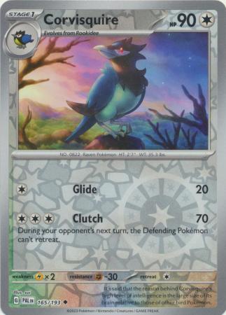 Karta Pokémon - Paldea Evolved - 165/193 - Corvisquire (Reverse Holo)