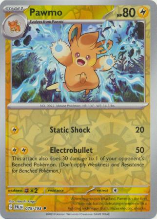 Karta Pokémon - Paldea Evolved - 075/193 - Pawmo (Reverse Holo)