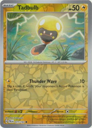 Karta Pokémon - Paldea Evolved - 077/193 - Tadbulb (Reverse Holo)