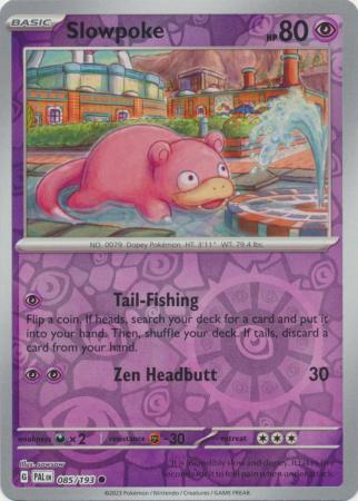 Karta Pokémon - Paldea Evolved - 085/193 - Slowpoke (Reverse Holo)