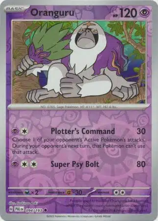 Karta Pokémon - Paldea Evolved - 094/193 - Oranguru (Reverse Holo)