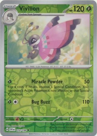Karta Pokémon - Scarlet & Violet - 010/198 - Vivillon (Reverse Holo)
