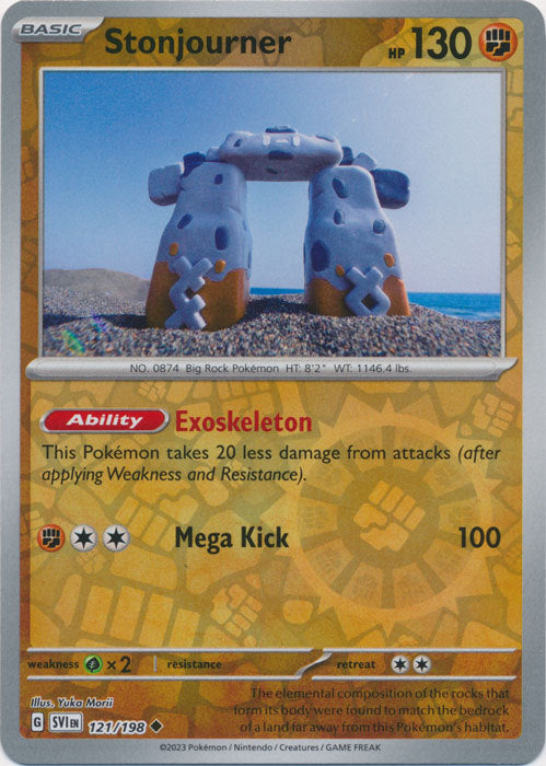 Karta Pokémon - Scarlet & Violet - 121/198 - Stonjourner (Reverse Holo)