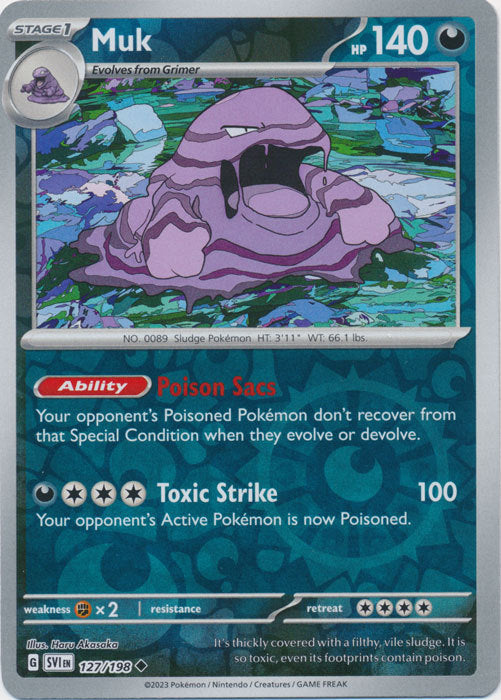 Karta Pokémon - Scarlet & Violet - 127/198 - Muk (Reverse Holo)