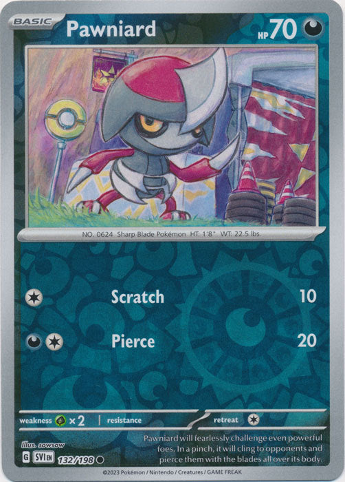 Karta Pokémon - Scarlet & Violet - 132/198 - Pawniard (Reverse Holo)