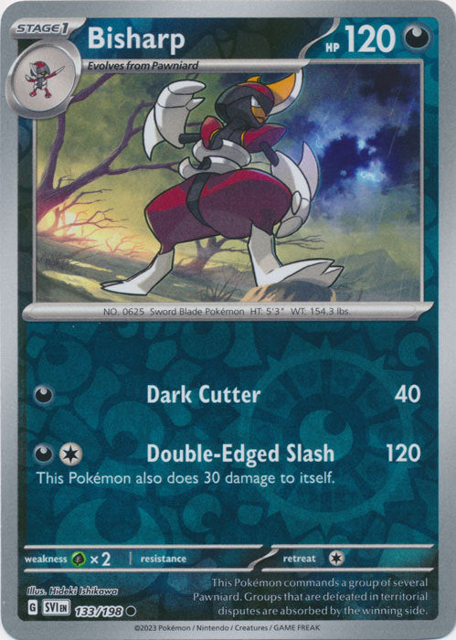Karta Pokémon - Scarlet & Violet - 133/198 - Bisharp (Reverse Holo)