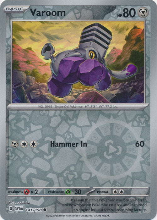 Karta Pokémon - Scarlet & Violet - 141/198 - Varoom (Reverse Holo)