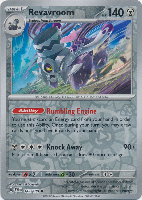 Karta Pokémon - Scarlet & Violet - 142/198 - Revavroom (Reverse Holo)
