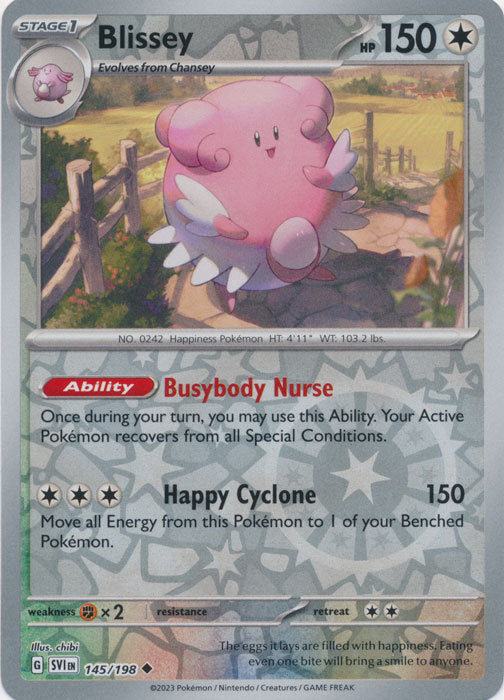 Karta Pokémon - Scarlet & Violet - 145/198 - Blissey (Reverse Holo)