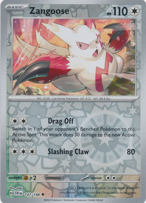 Karta Pokémon - Scarlet & Violet - 147/198 - Zangoose (Reverse Holo)