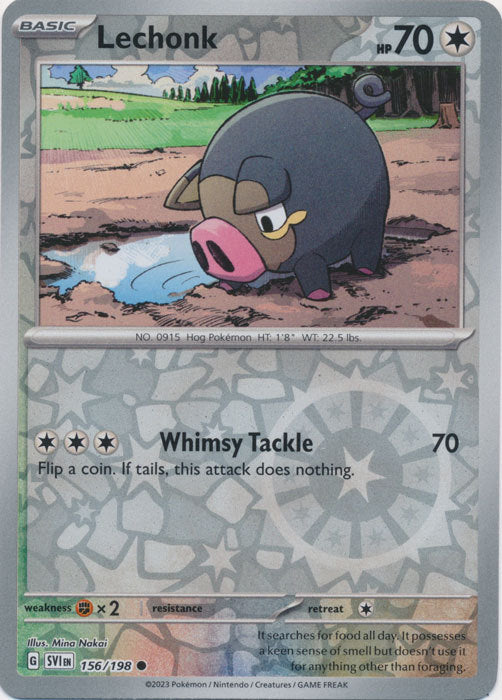 Karta Pokémon - Scarlet & Violet - 156/198 - Lechonk (Reverse Holo)