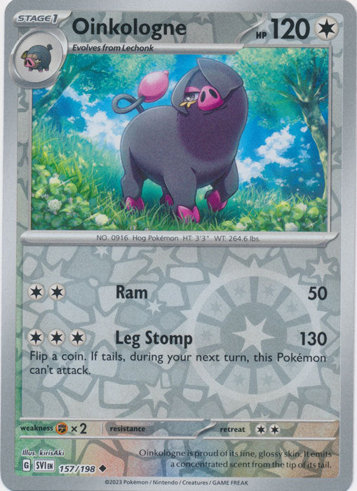 Karta Pokémon - Scarlet & Violet - 157/198 - Oinkologne (Reverse Holo)