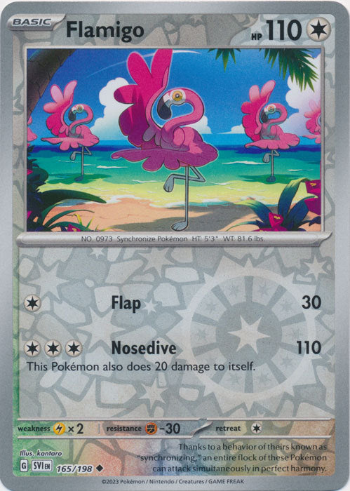 Karta Pokémon - Scarlet & Violet - 165/198 - Flamigo (Reverse Holo)