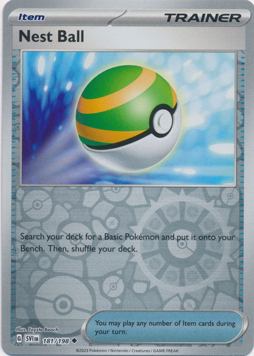 Karta Pokémon - Scarlet & Violet - 181/198 - Nest Ball (Reverse Holo)