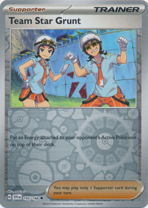 Karta Pokémon - Scarlet & Violet - 195/198 - Team Star Grunt (Reverse Holo)