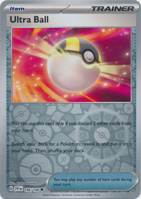 Karta Pokémon - Scarlet & Violet - 196/198 - Ultra Ball (Reverse Holo)