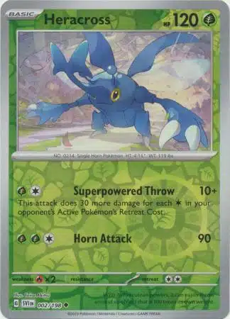 Karta Pokémon - Scarlet & Violet - 002/198 - Heracross (Reverse Holo)