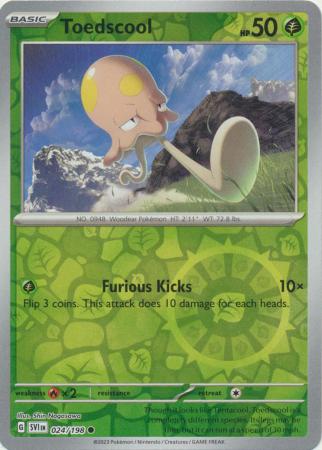 Karta Pokémon - Scarlet & Violet - 024/198 - Toedscool (Reverse Holo)