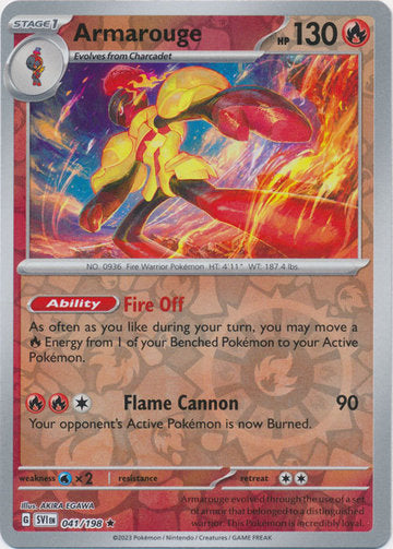 Karta Pokémon - Scarlet & Violet - 041/198 - Armarouge (Reverse Holo)